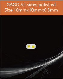 GAGG Ce scintillation crystal, GAGG Ce crystal, GAGG scintillator, Ce:Gd3Al2Ga3O12 crystal, 10x10x0.5mm